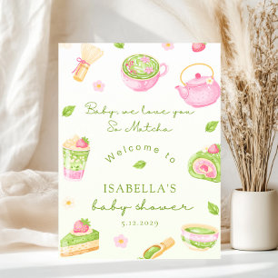 Póster Te Amamos Tanto Matcha Bienvenida a la Fiesta de l