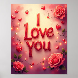 Póster Te amo