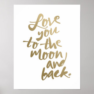 Póster TE AMO A LA LUNA 11x14'' | POSTER DE TIPOGRAFÍA