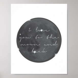 Póster Te amo a la luna y a la espalda