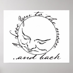 Póster Te amo a la luna y a la espalda