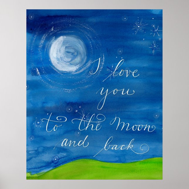 Póster "Te amo a la luna y a la espalda" poster de amor (Frente)