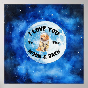 Póster Te Amo A La Luna Y A La Espectadora Dorada