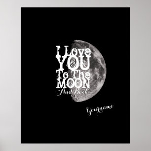 Póster Te Amo A La Luna Y A La Vuelta