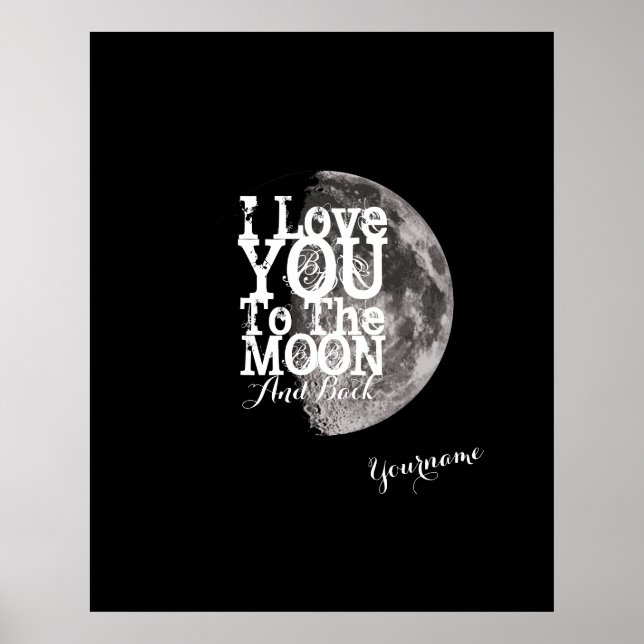 Póster Te Amo A La Luna Y A La Vuelta (Frente)