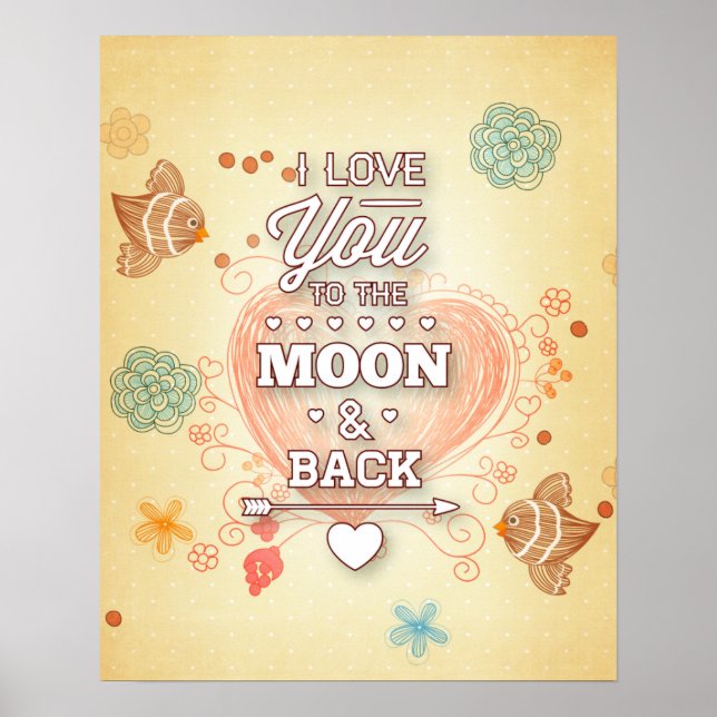 Póster Te Amo A La Luna Y A La Vuelta (Frente)