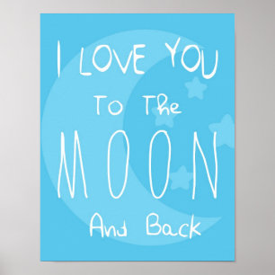 Póster Te Amo A La Luna Y A La Vuelta