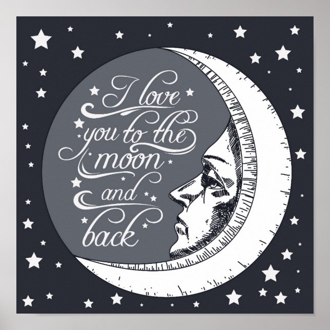 Póster Te Amo A La Luna Y A La Vuelta (Frente)