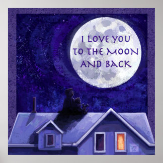Póster Te amo a la luna y al Poster de atrás