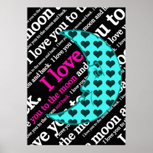 Póster Te amo a la luna y al Poster de atrás