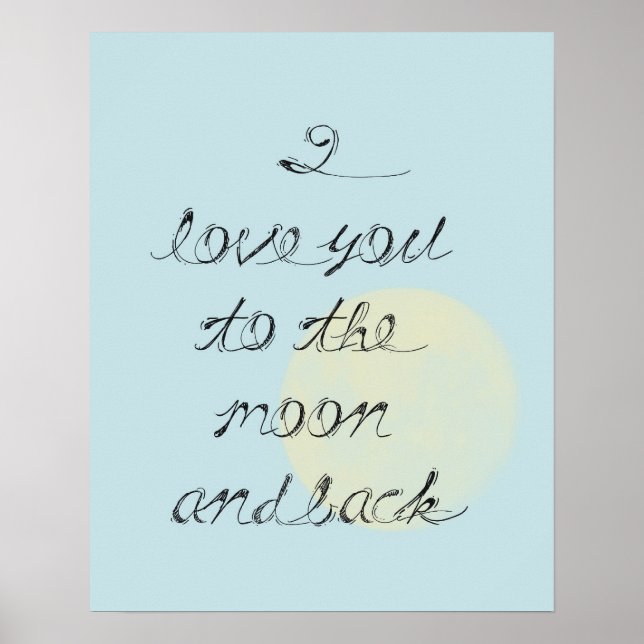 Póster Te amo a la luna y atrás (Frente)