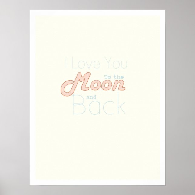 Póster Te amo a la luna y atrás (Frente)