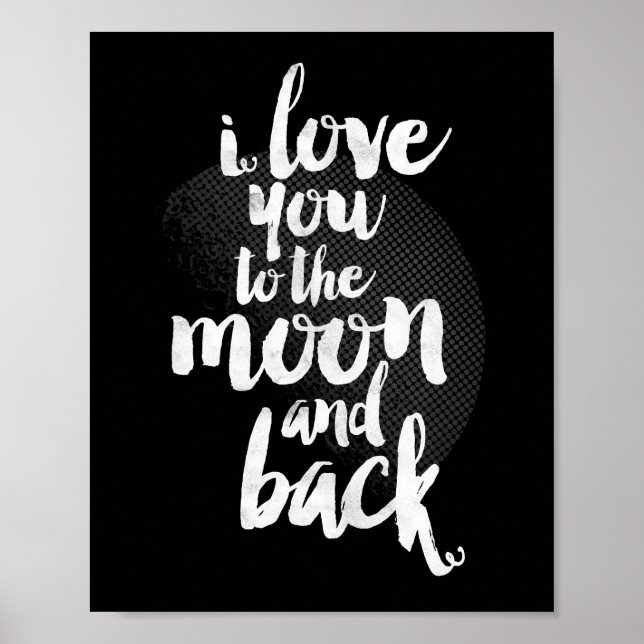 Póster Te amo a la luna y atrás (Frente)