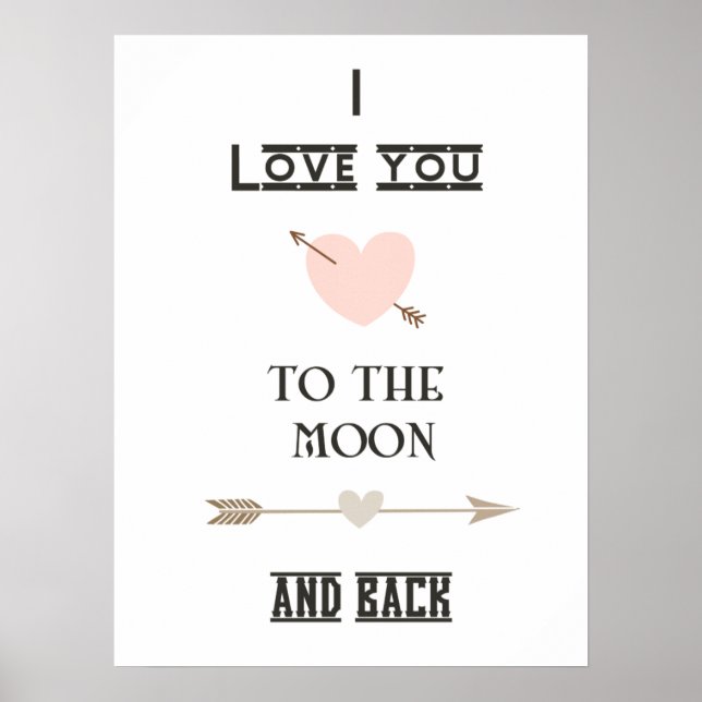 Póster Te amo a la luna y de vuelta (Frente)