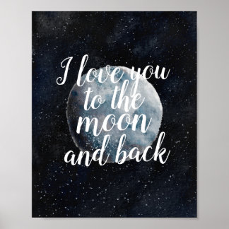 Póster Te amo a la luna y poster de atrás