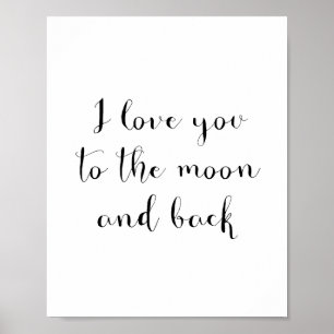 Póster Te amo a la luna y poster de atrás