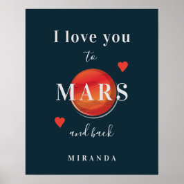 Póster Te amo a la tipografía moderna de Marte Valentine