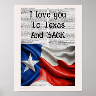 Póster Te amo a TEXAS y de vuelta