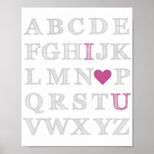 Póster Te amo ABC's