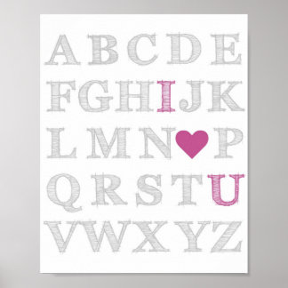 Póster Te amo ABC's