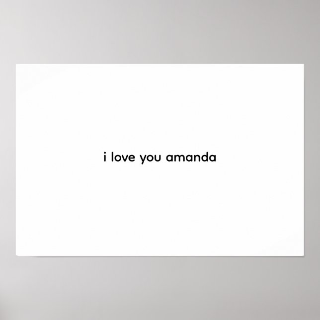 Póster te amo amanda canvas (Frente)