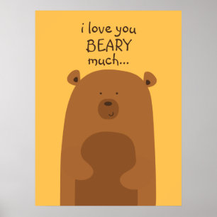 Póster Te amo Beary mucho