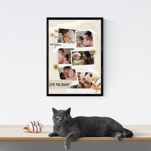Póster Te Amo Collage de fotos Papi