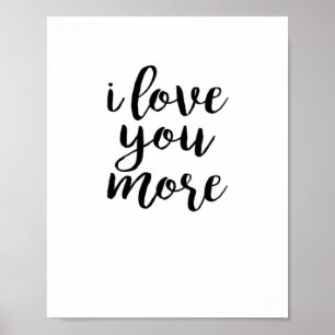 Póster Te Amo Diseño de Amor Más Elegante
