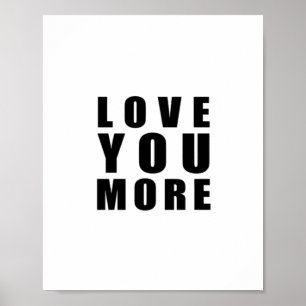 Póster Te Amo Diseño Mínimo Elevado 