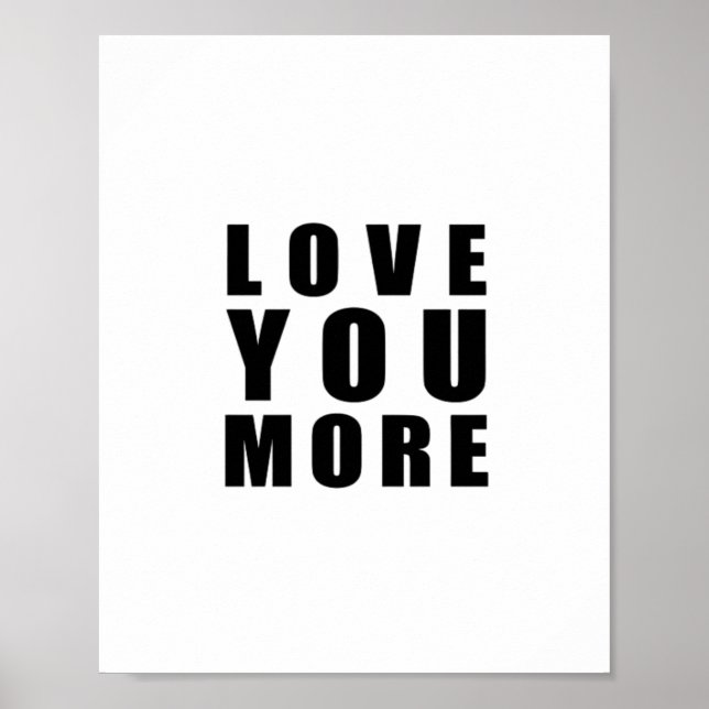 Póster Te Amo Diseño Mínimo Elevado  (Frente)