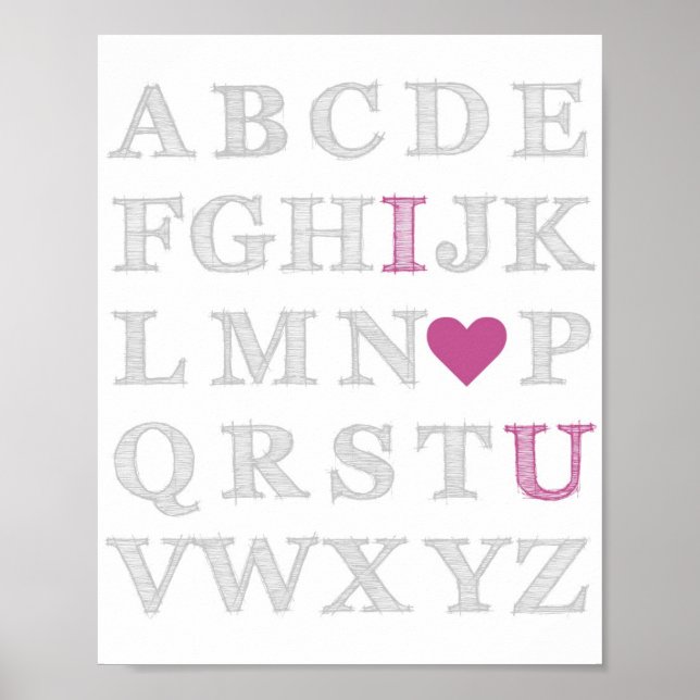 Póster Te amo el ABC (Frente)