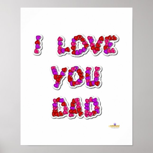 Póster Te Amo El Corazón Candy De Papá (Frente)