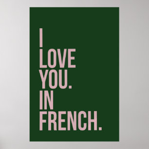 Póster Te Amo En Poster Francés