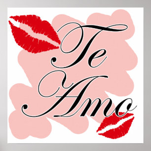 Póster Te Amo - Español - te amo