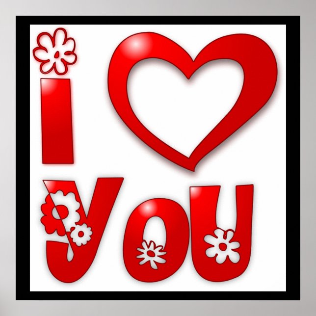 PÓSTER "TE AMO" FLORES GRUPOS (Frente)