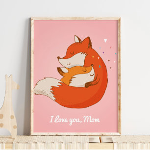 Póster Te amo Fox Wall Print   Fox Wall Print