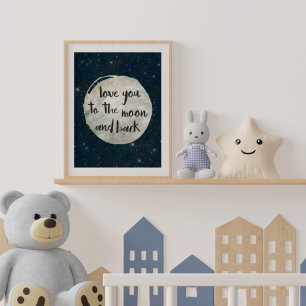 Póster Te Amo Hasta la Luna y de Regreso