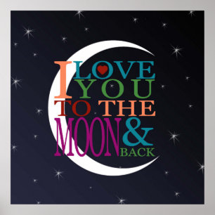 Póster Te Amo hasta la Luna y de Regreso
