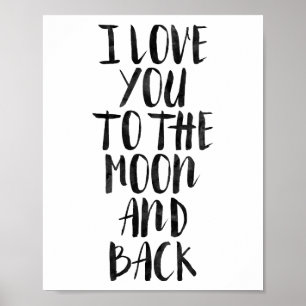 Póster Te Amo Hasta La Luna Y De Regreso