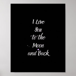 Póster Te Amo Hasta La Luna Y De Regreso Cita De Amor Soñ