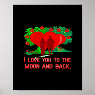 Póster Te Amo Hasta La Luna Y De Regreso Clásico Atempora