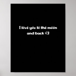 Póster Te Amo Hasta La Luna Y De Regreso Clásico Romántic