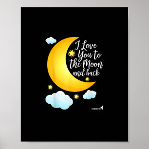 Póster Te Amo Hasta La Luna Y De Regreso Comparte Tu Amor