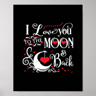 Póster Te Amo Hasta La Luna Y De Regreso Recuerdo Románti