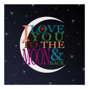 Póster Te amo hasta la luna y de vuelta