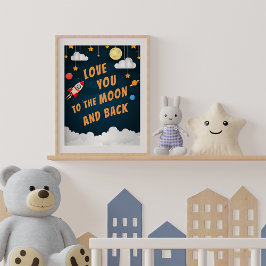 Póster Te amo hasta la luna y de vuelta