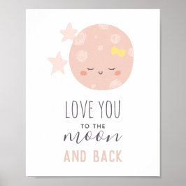 Póster Te amo hasta la luna y de vuelta. Niña. Guardería