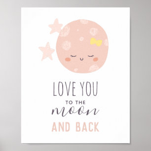Póster Te amo hasta la luna y de vuelta. Niña. Guardería
