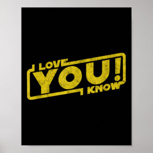 Póster Te Amo Lo Sé - Regalo de citas de películas de éxi
