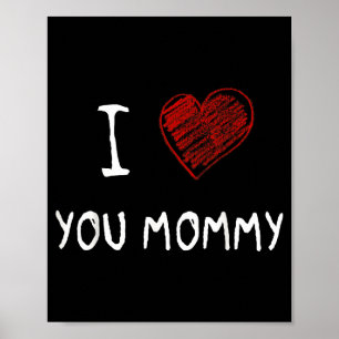 Póster Te amo mamá día de la madre te amo mamá niños 